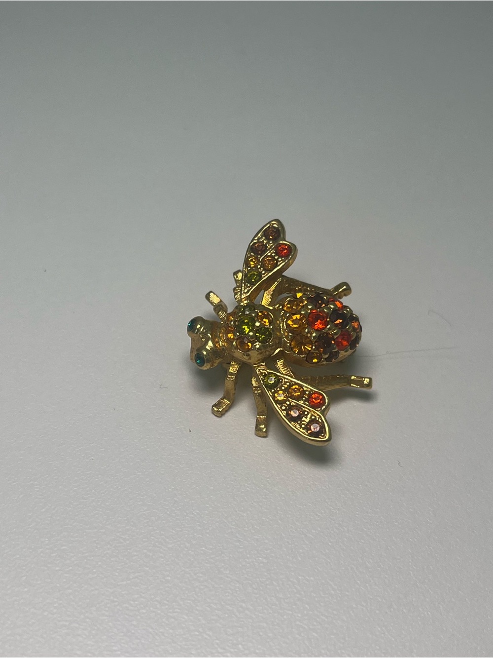 Joan Rivers Gold Tone Multicolor Bee Brooch